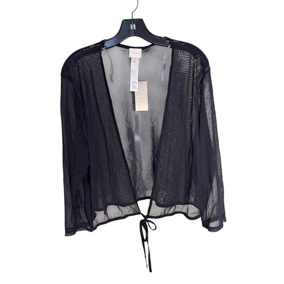 Chicos NWT Tie Cardigan in Black Size 3 (XL) - Picture 1 of 5